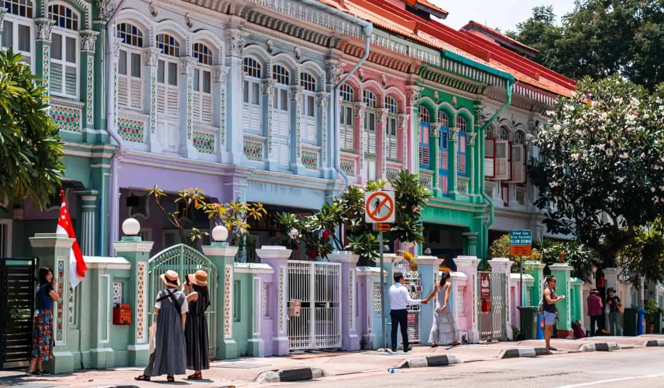 Singapuri idarannikul Joo Chiat Roadi värvikad hooned