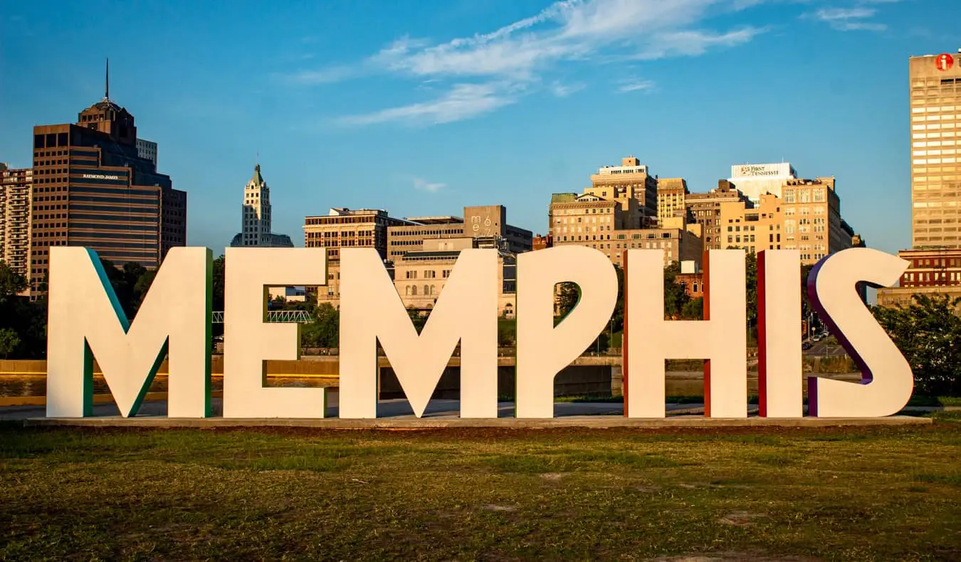 Das große Memphis-Schild in Memphis, TN