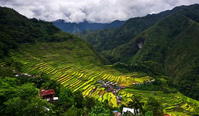 la hermosa y exuberante campiña de Filipinas