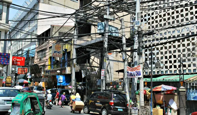 aglomerată Manila, un oraș întins din Filipine