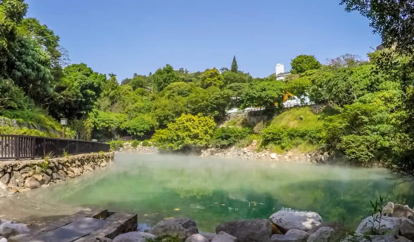 تائی پے، تائیوان کے بالکل باہر Beitou Hot Springs