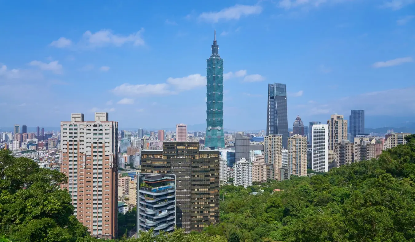 Udsigten med udsigt over historiske Jiufen nær Taipei, Taiwan