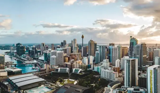 Panoráma nad Sydney v Austrálii