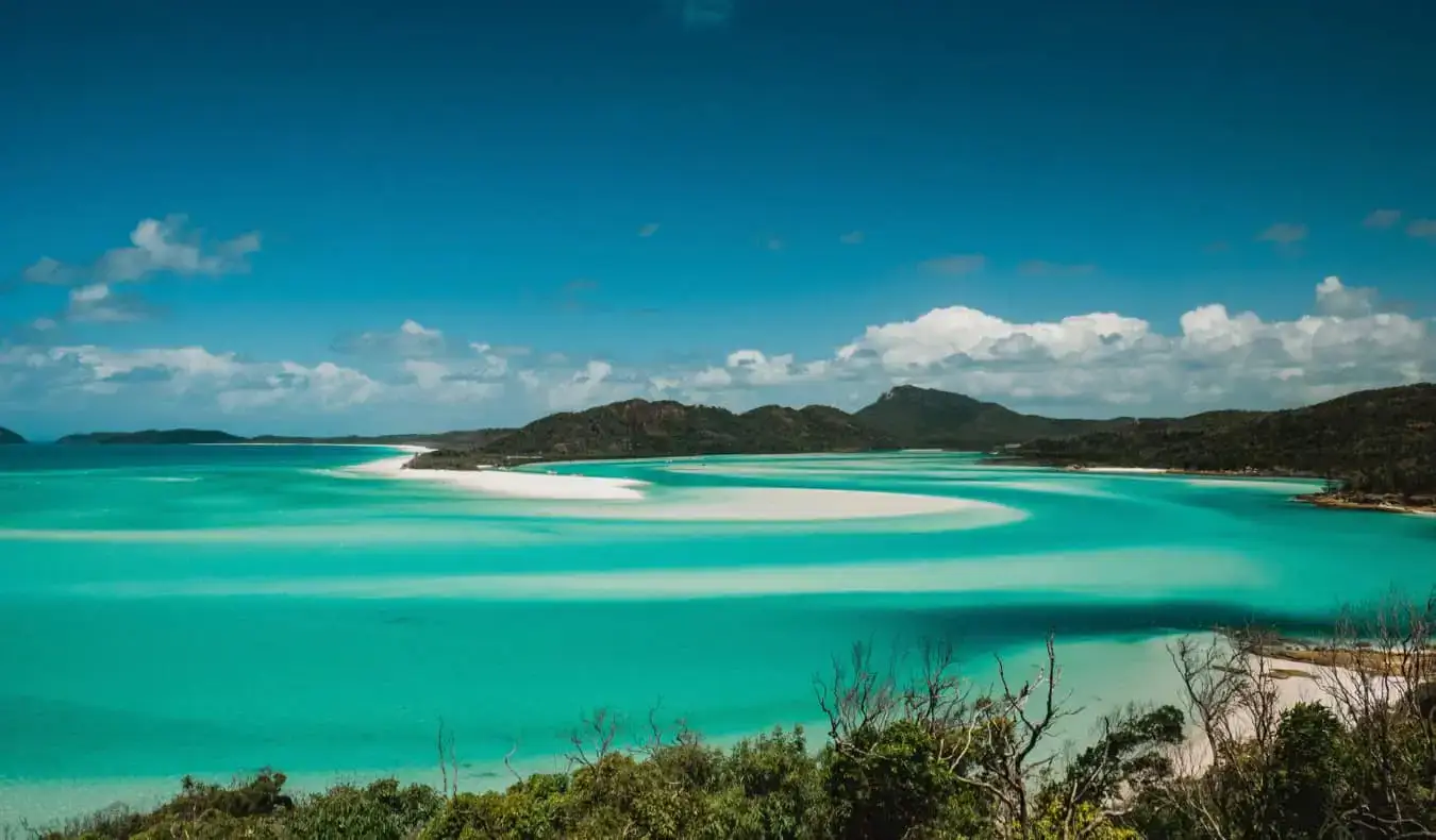 Pokojné vody ostrovov Whitsunday v Austrálii