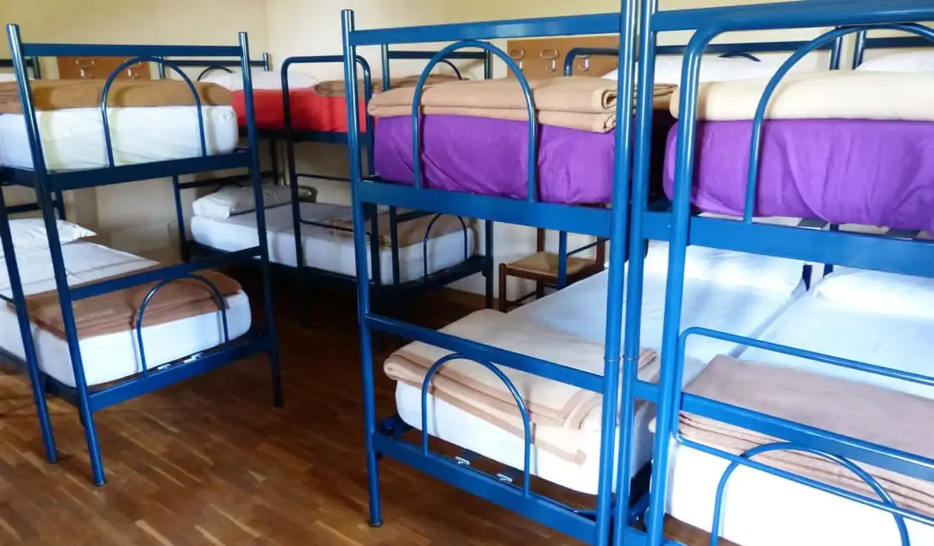 akademik hostelu pełen łóżek piętrowych