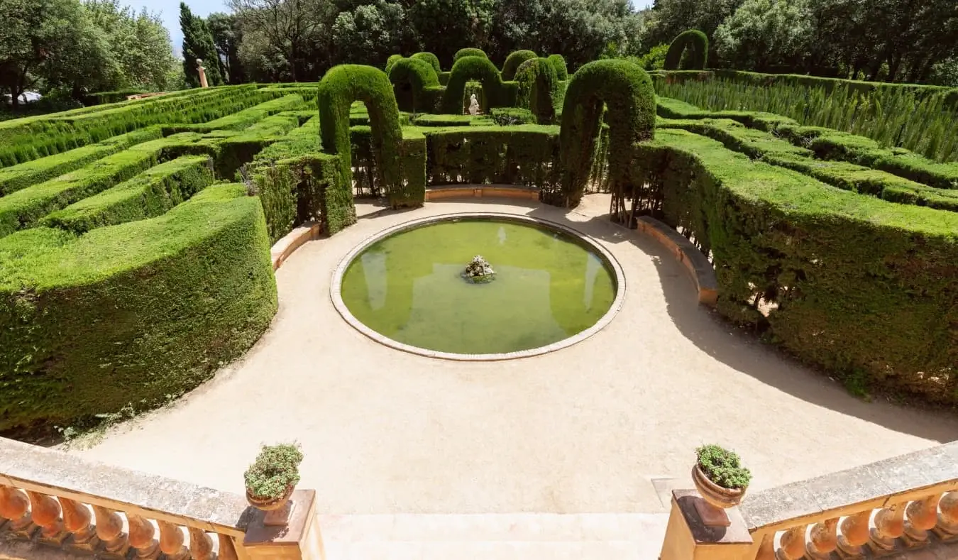 The manicured gardens of Parc del Laberint d