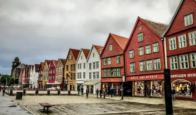 Bryggen rajons Bergenā, Norvēģijā