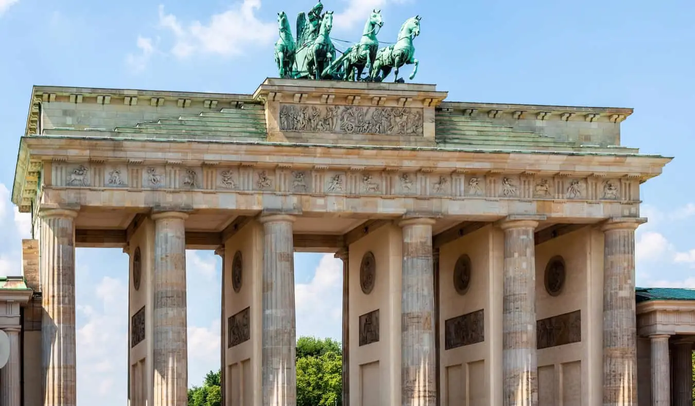 Den ikoniske Brandenburger Tor i Berlin, Tyskland