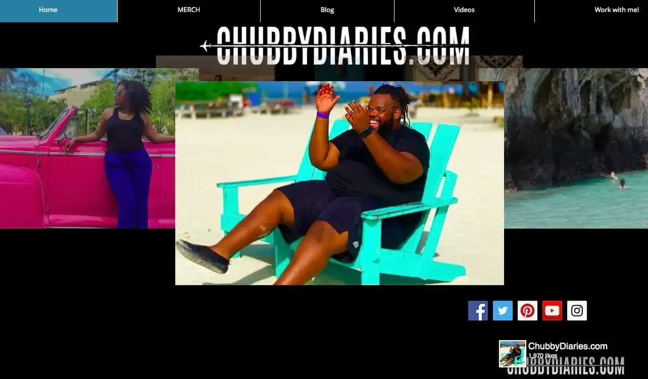 Homepage des Reiseblogs Chubby Diaries