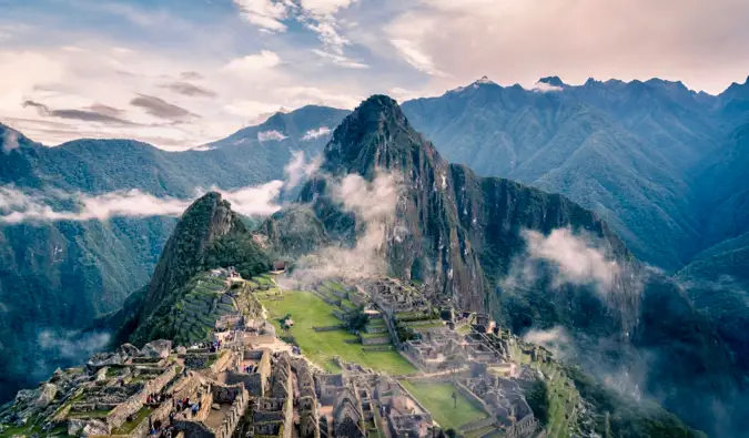 Úžasný obraz Machu Picchu v Peru