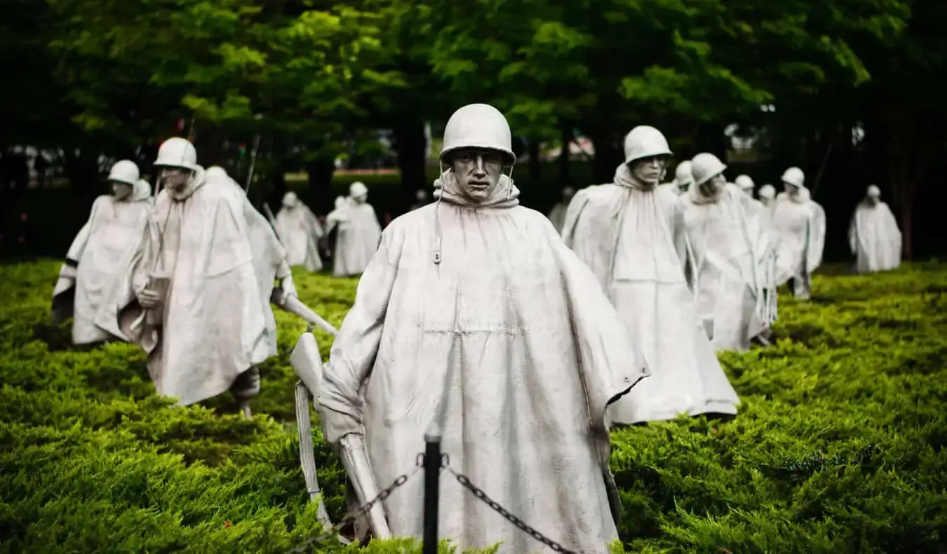 Koreakriegsdenkmal in der National Mall in Washington, D.C