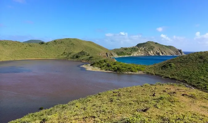 Ang maliit, desyerto na Salt Island sa Virgin Islands