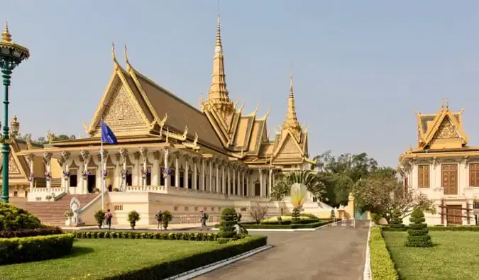 El Palacio Real en Phnom Penh, Camboya