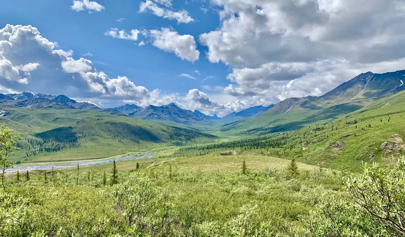 Yukon, Kanada'daki Dempster Otoyolu yakınındaki Tombstone Bölge Parkı