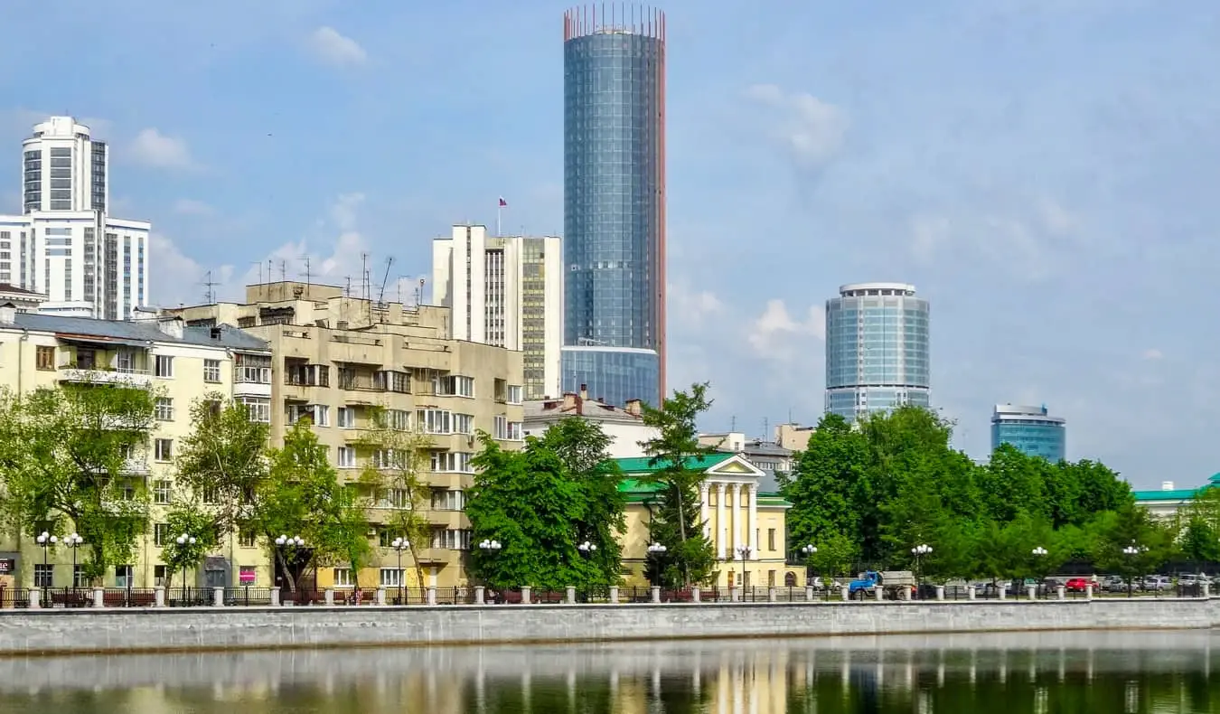 Jekaterinburg, Russland på den transsibirske jernbanen