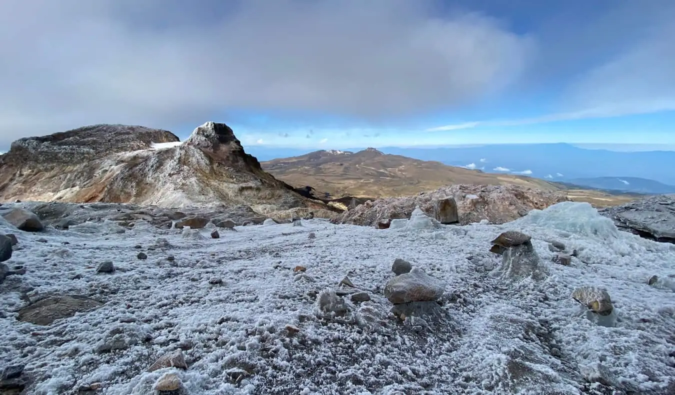 die schneebedeckten Berge von Los Nevados