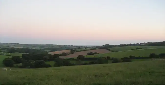 Die grüne Landschaft in Cornwall, England