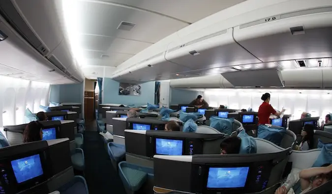 biznesa klasē uz A380