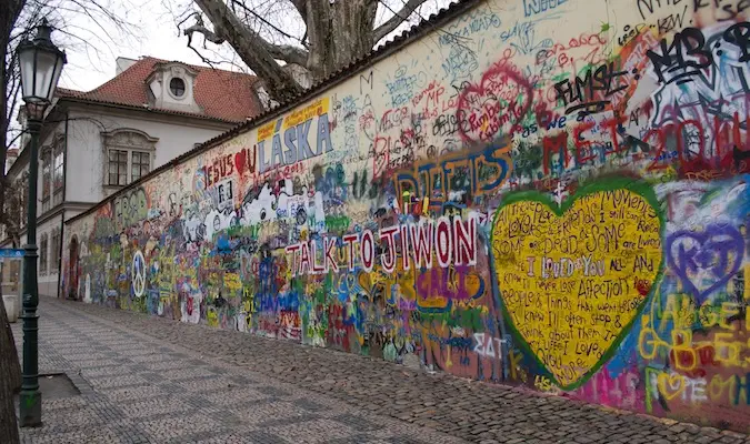 Mur de John Lennon à Prague