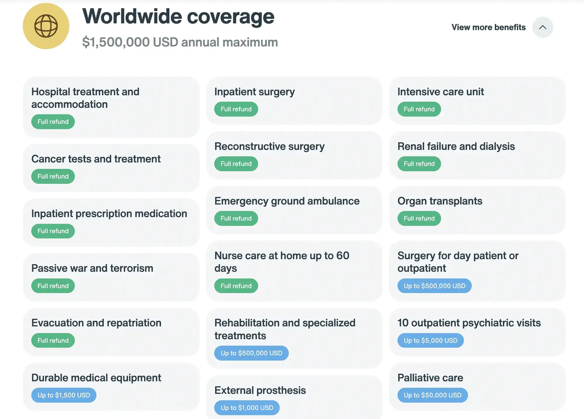 SafetyWing 보험의 Nomad Health 스크린샷