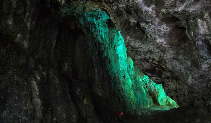 Entrada de la cova Smoo - Durness, Escòcia