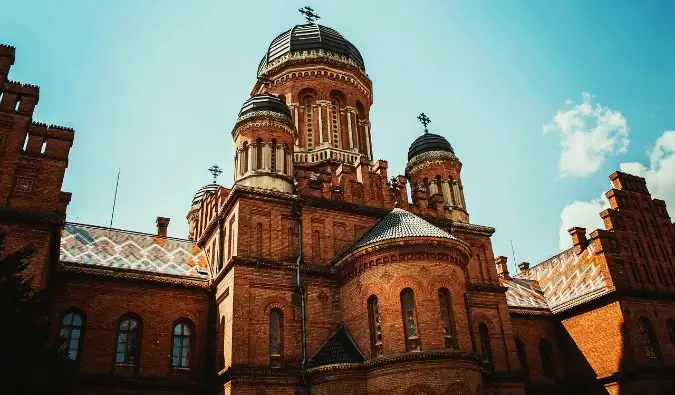 Ein schönes Beispiel der historischen ukrainischen Architektur in Kiew