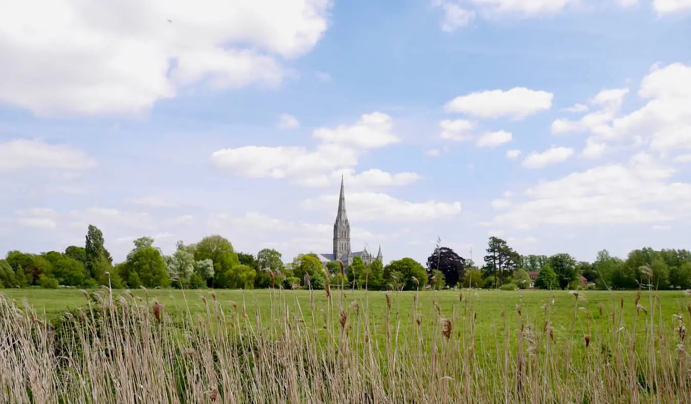 Kleurrijke en historische rijtjeshuizen Salisbury, Engeland