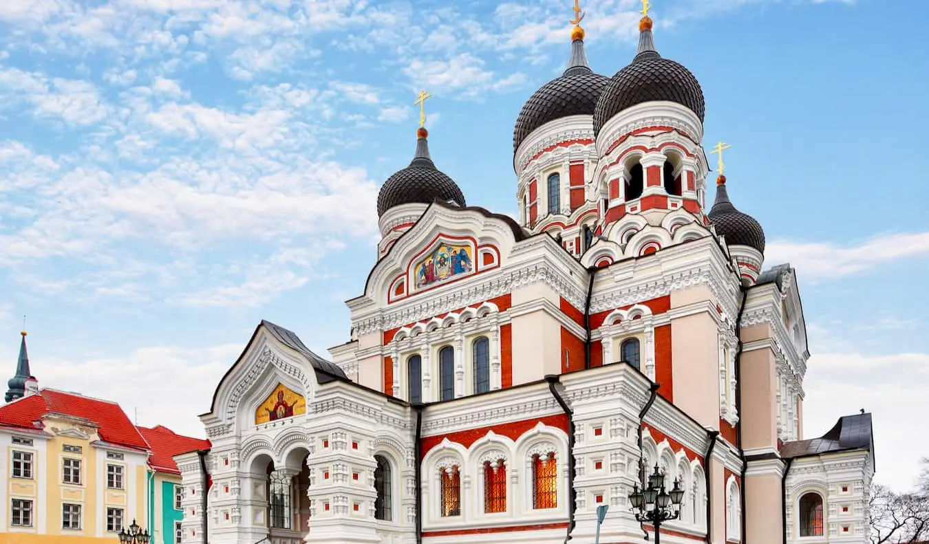 Den historiska Alexander Nevsky-katedralen i Tallinn, Estland