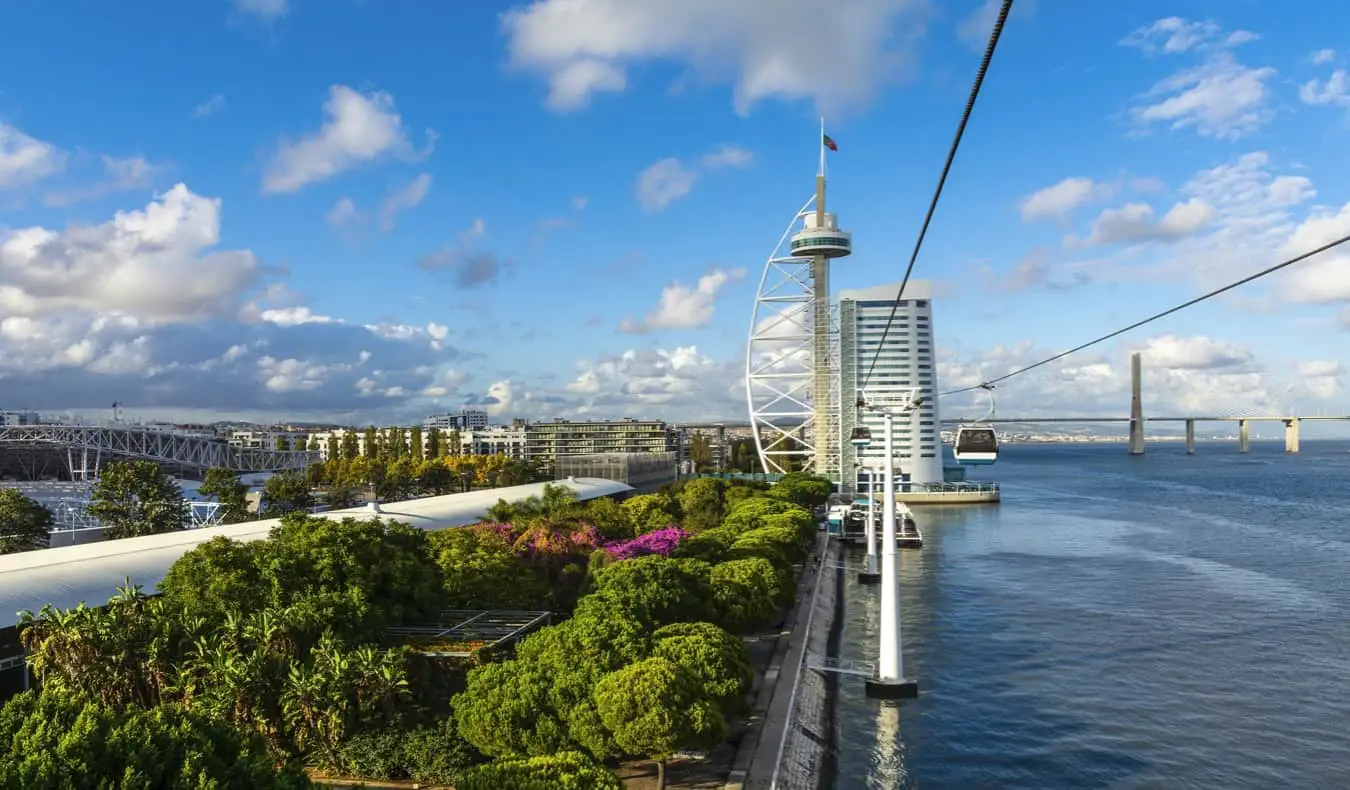 Kusten av Lissabon, Portugal i distriktet Parque das Nações