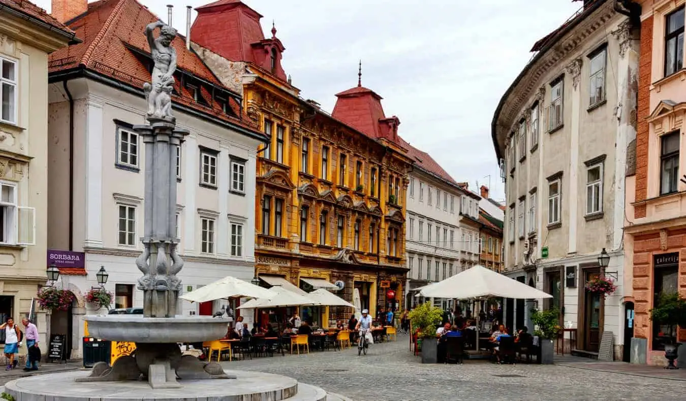 Historische Gebäude in Ljubljana, Slowenien