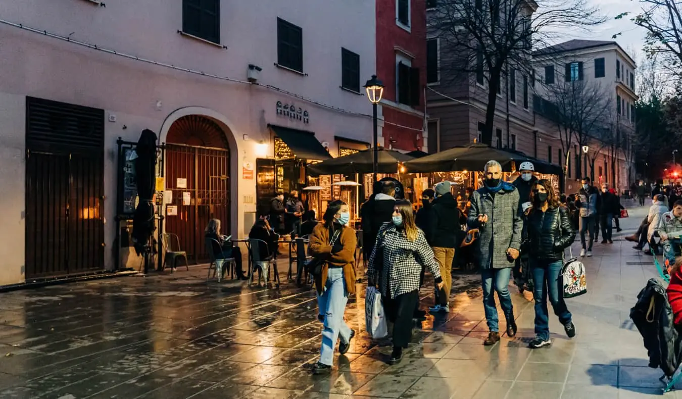 Il quartiere Pigneto di Roma, Italia