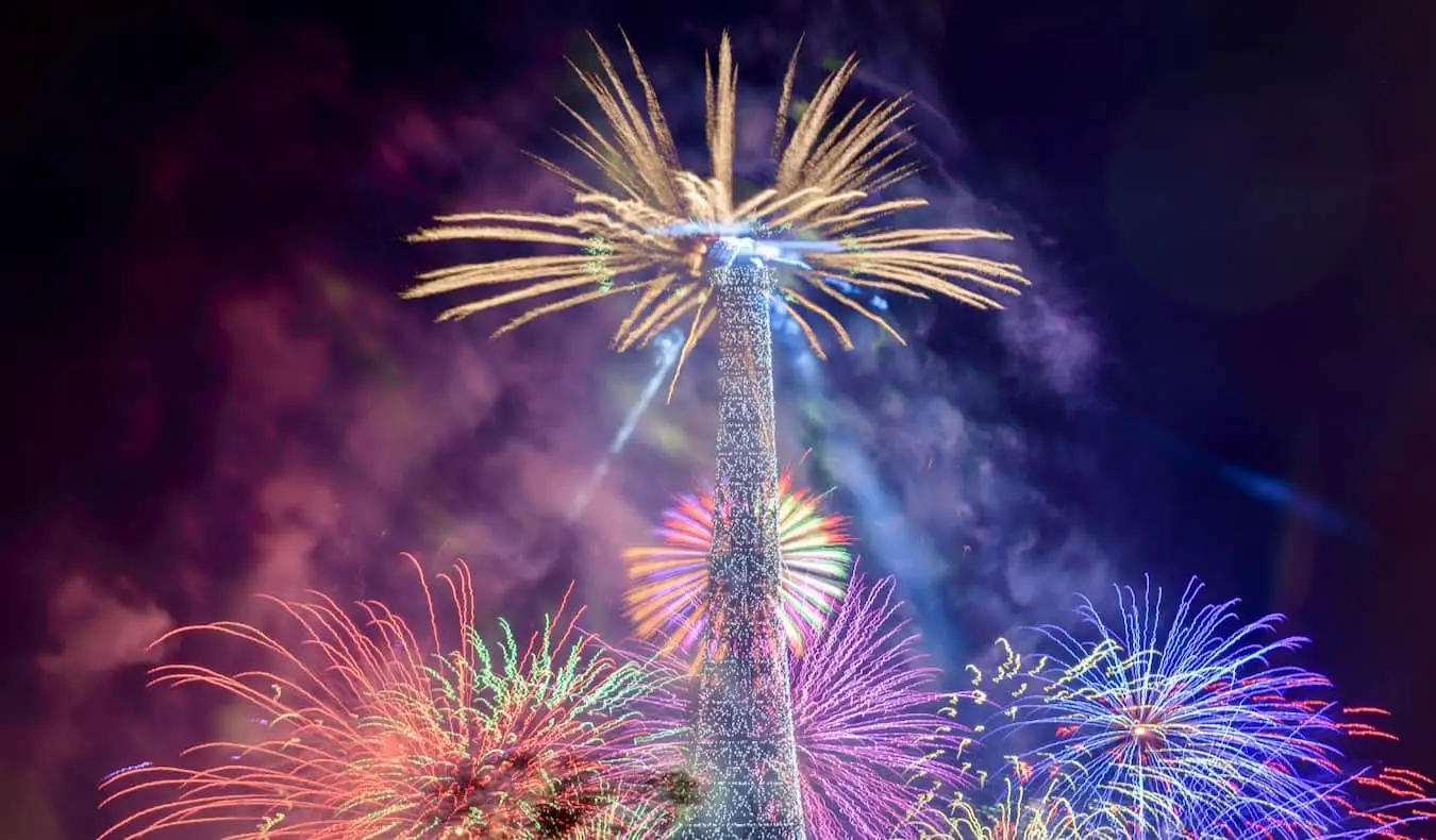 ponte di Sydney con fuochi d'artificio