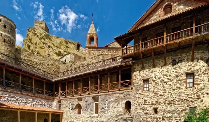 De grotten van Gareja in Georgië, vlakbij de grens met Azerbeidzjan