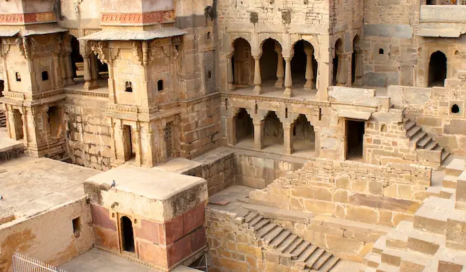 Chand Baori Stepwell v Abhaneri, Indie