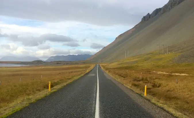 dlhé cesty na Islande