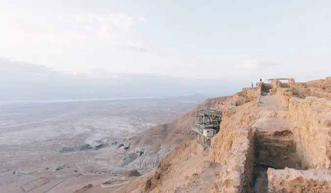 Το οχυρό Masada και το εθνικό πάρκο στο Ισραήλ