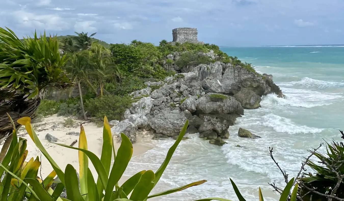 De historische ruïnes van Tulum in Mexico