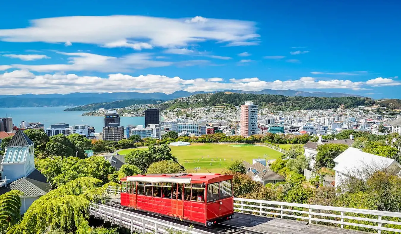 Lo skyline della città di Auckland, in Nuova Zelanda