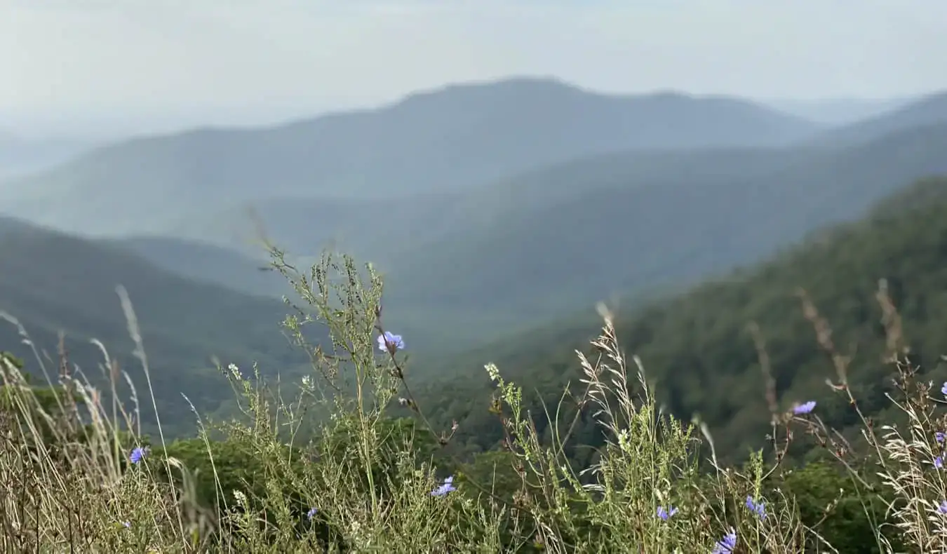 Zatvarači na grebenu s pogledom na široku otvorenu dolinu