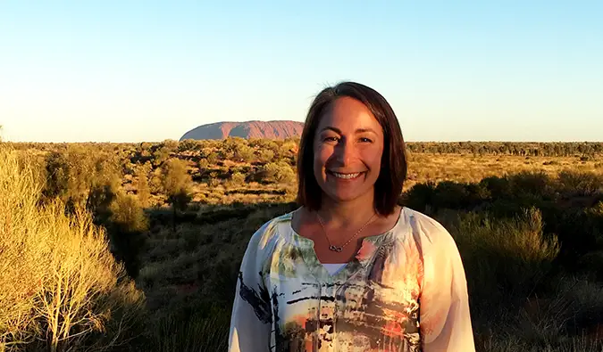 Michelle v Uluru v Austrálii