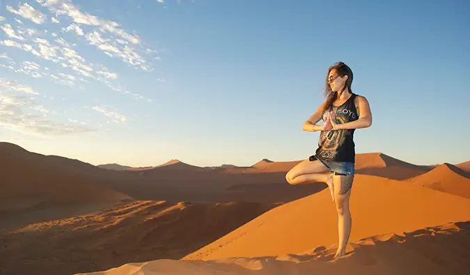 Kristin Addis en Namibie