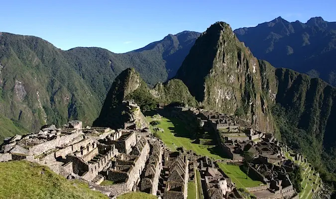 De historiska ruinerna av Machu Picchu, Peru