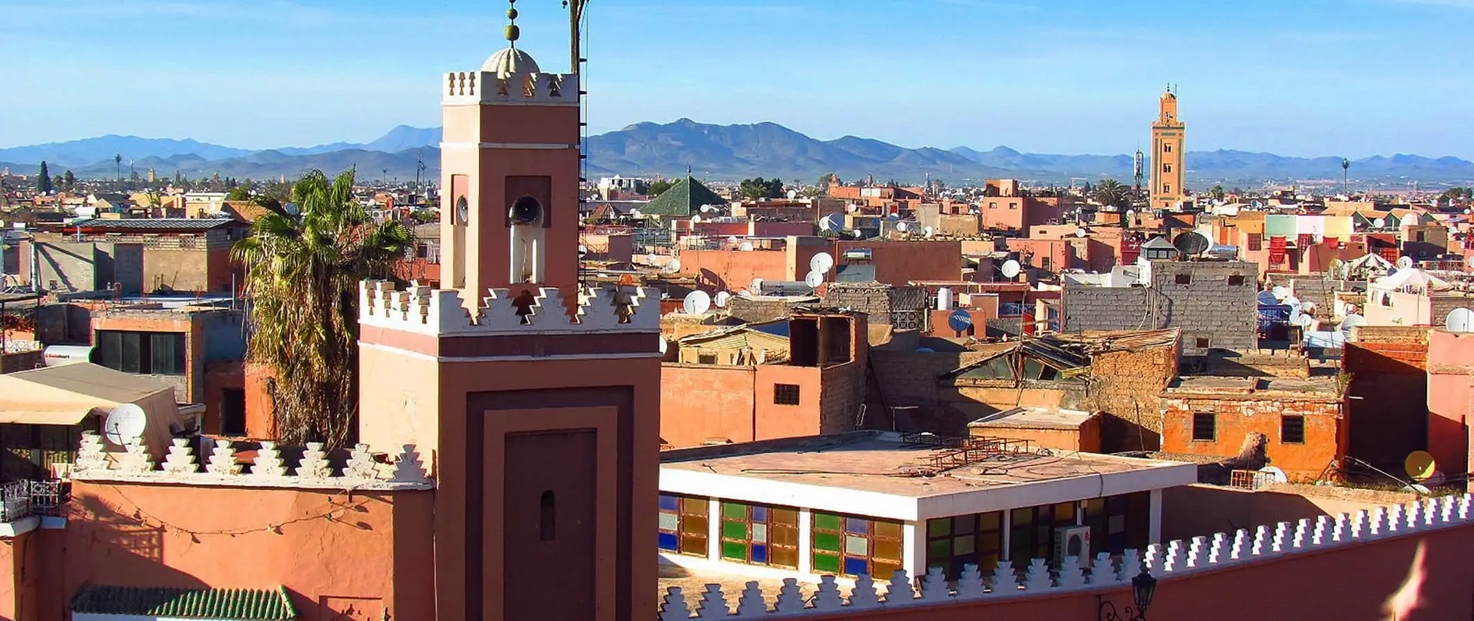 Blick auf die Stadt von Marrakesch, Marokko