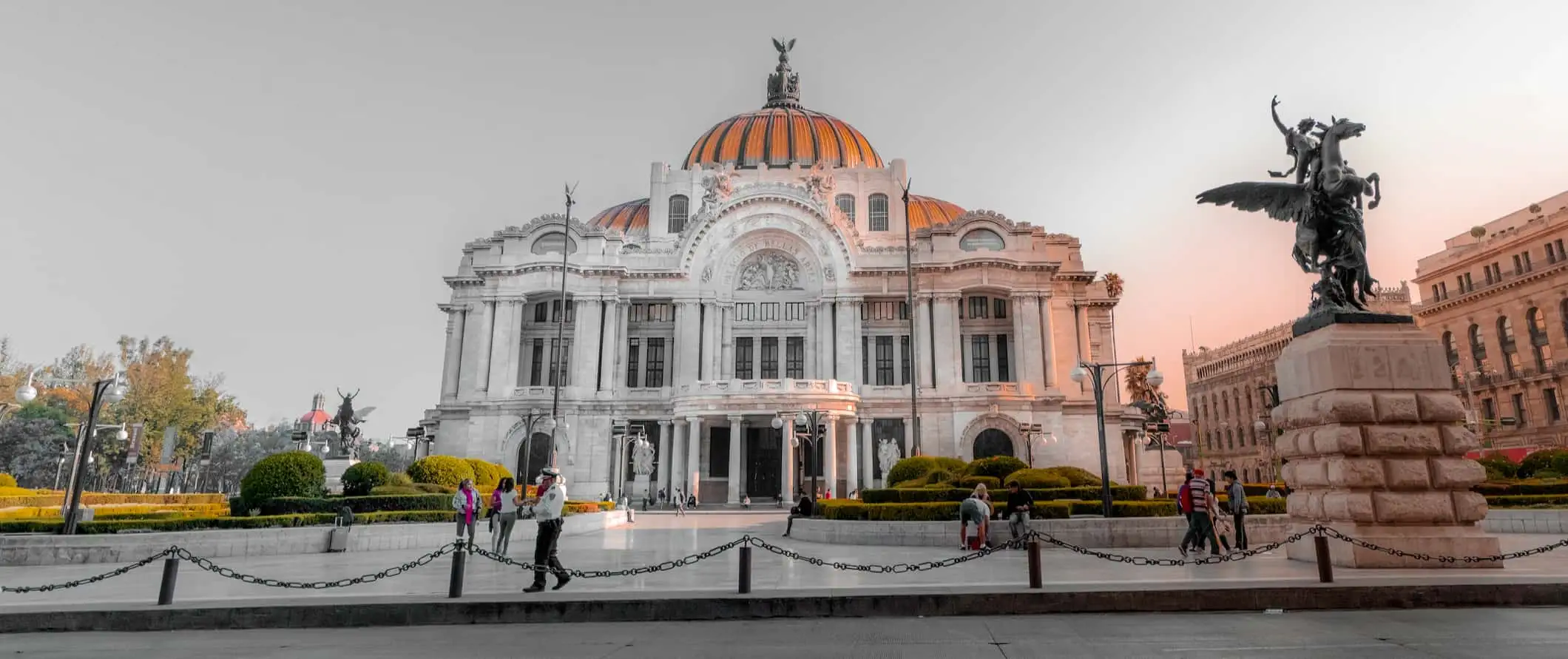 Kuulus Palacio de Bellas Artes Mexico Citys, Mehhikos