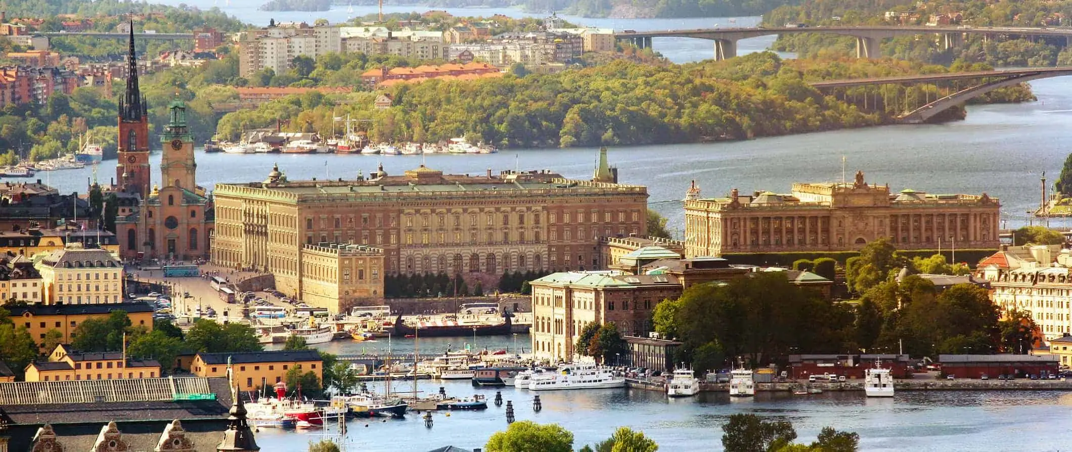 Letecký pohled na Stockholm