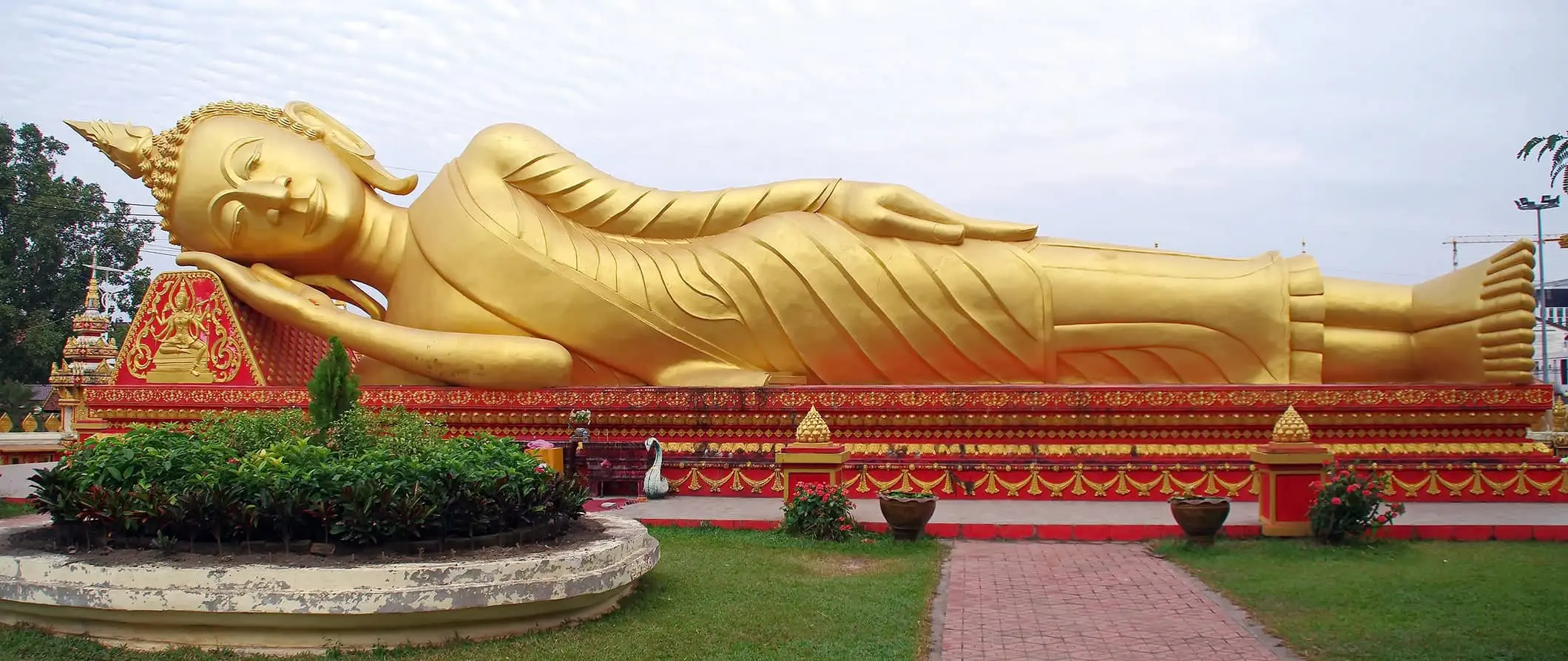 slapende Boeddha in Vientiane