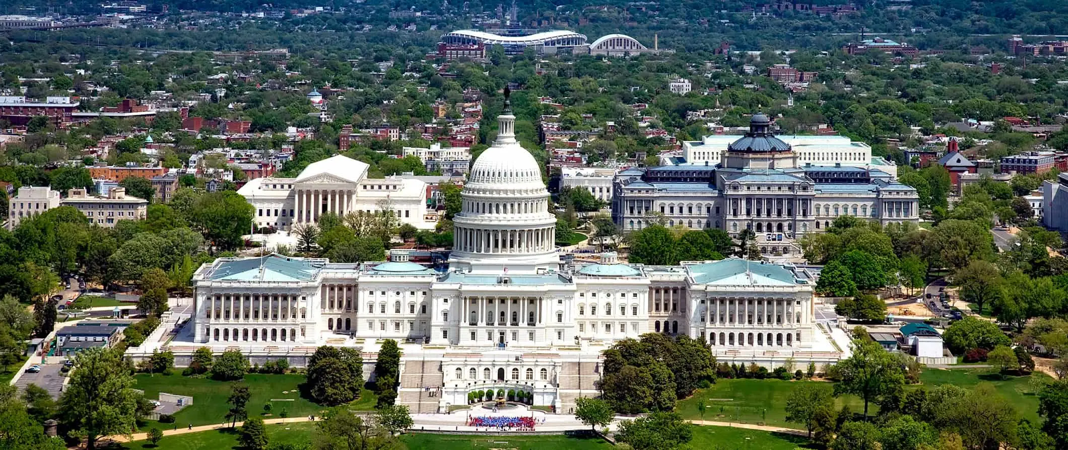 Vista de la Casa Blanca en Washington, DC