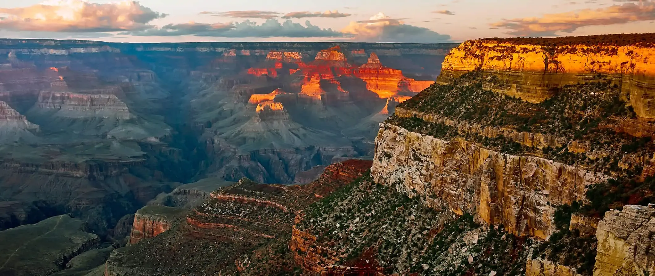 solnedgång över Grand Canyon, USA