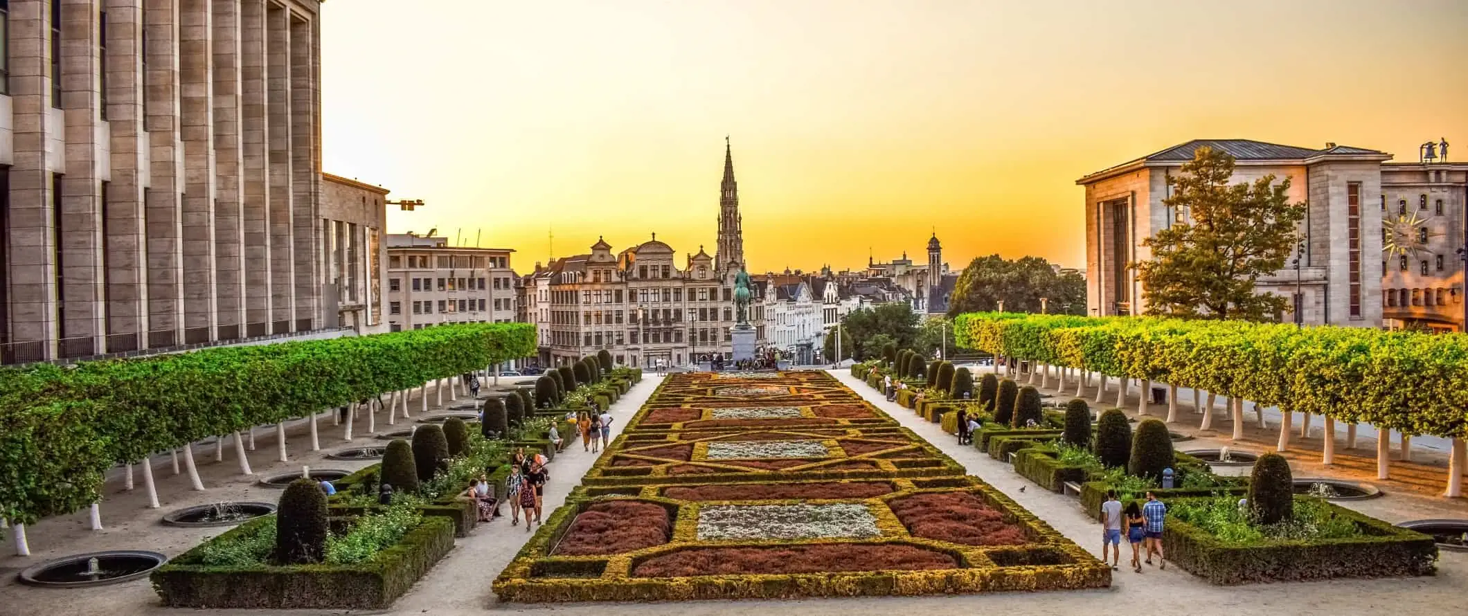 Velstelte hager i Brussel, Belgia